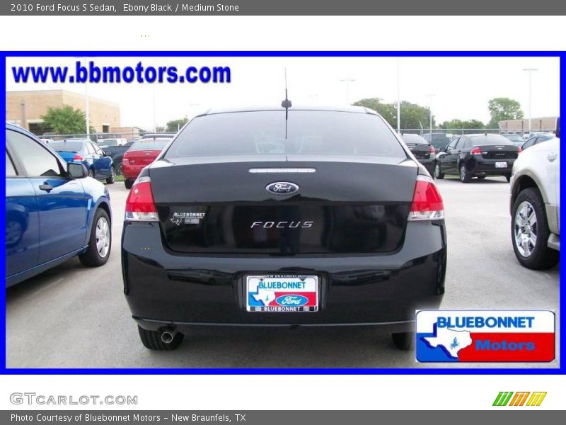 Ebony Black / Medium Stone 2010 Ford Focus S Sedan