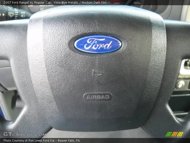 Vista Blue Metallic / Medium Dark Flint 2007 Ford Ranger XL Regular Cab