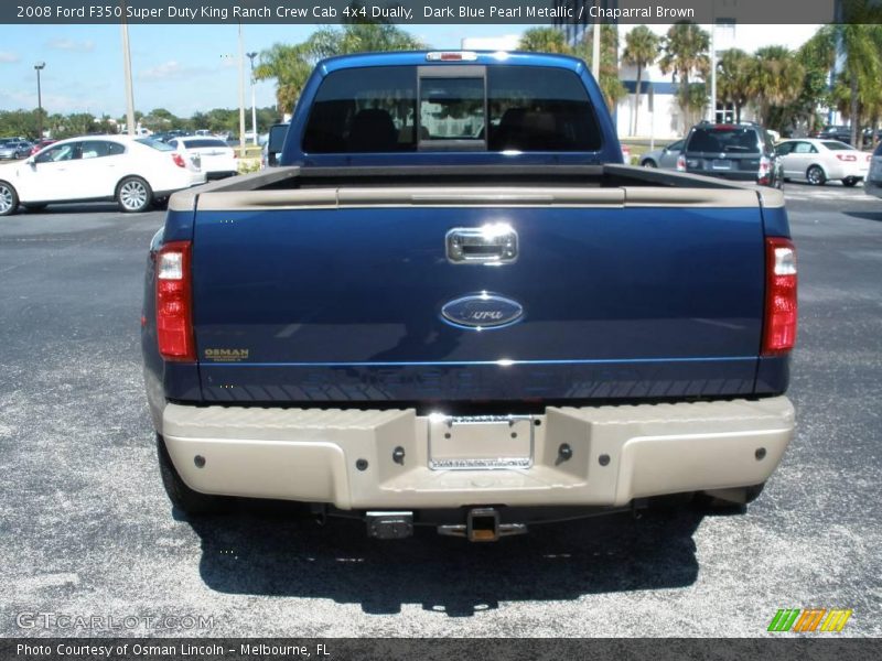 Dark Blue Pearl Metallic / Chaparral Brown 2008 Ford F350 Super Duty King Ranch Crew Cab 4x4 Dually