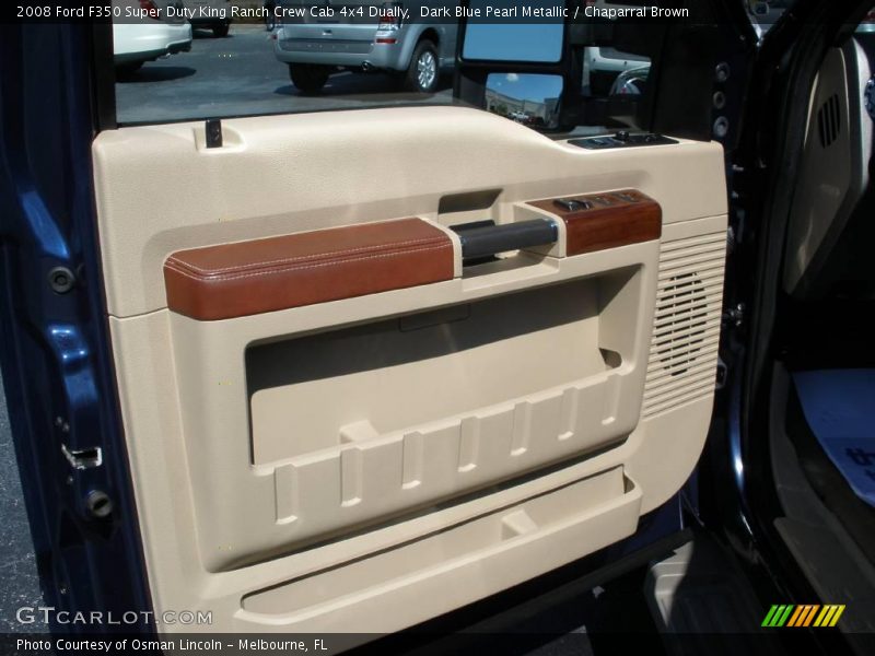 Dark Blue Pearl Metallic / Chaparral Brown 2008 Ford F350 Super Duty King Ranch Crew Cab 4x4 Dually