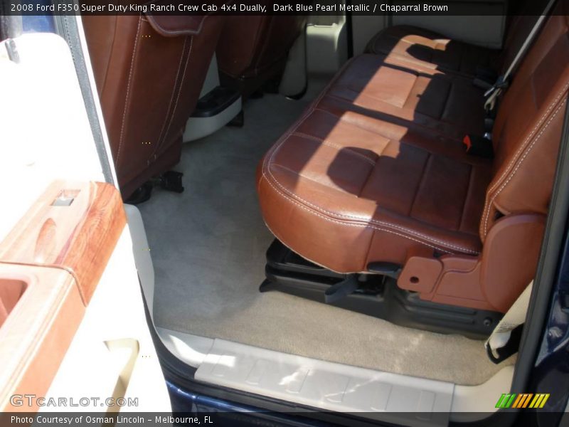 Dark Blue Pearl Metallic / Chaparral Brown 2008 Ford F350 Super Duty King Ranch Crew Cab 4x4 Dually