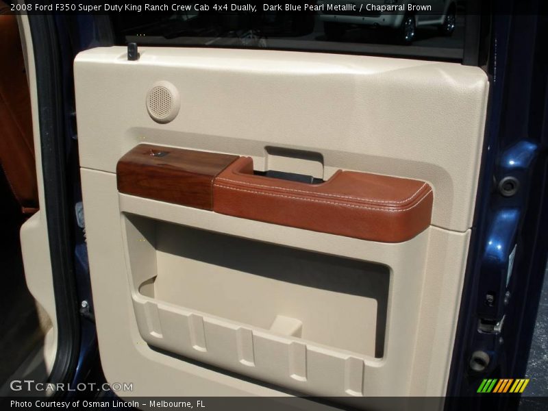 Dark Blue Pearl Metallic / Chaparral Brown 2008 Ford F350 Super Duty King Ranch Crew Cab 4x4 Dually