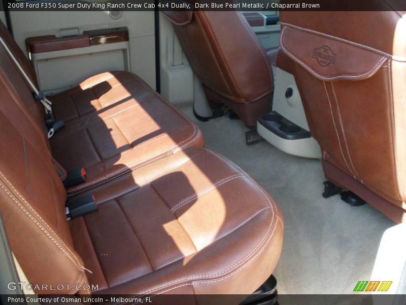 Dark Blue Pearl Metallic / Chaparral Brown 2008 Ford F350 Super Duty King Ranch Crew Cab 4x4 Dually