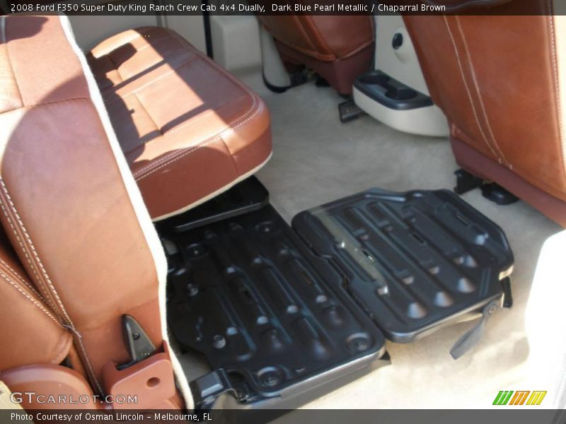 Dark Blue Pearl Metallic / Chaparral Brown 2008 Ford F350 Super Duty King Ranch Crew Cab 4x4 Dually