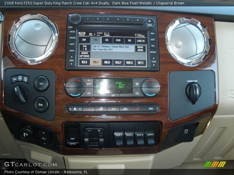 Dark Blue Pearl Metallic / Chaparral Brown 2008 Ford F350 Super Duty King Ranch Crew Cab 4x4 Dually