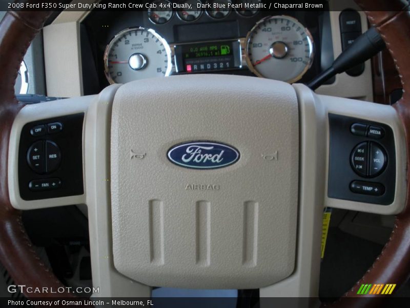 Dark Blue Pearl Metallic / Chaparral Brown 2008 Ford F350 Super Duty King Ranch Crew Cab 4x4 Dually