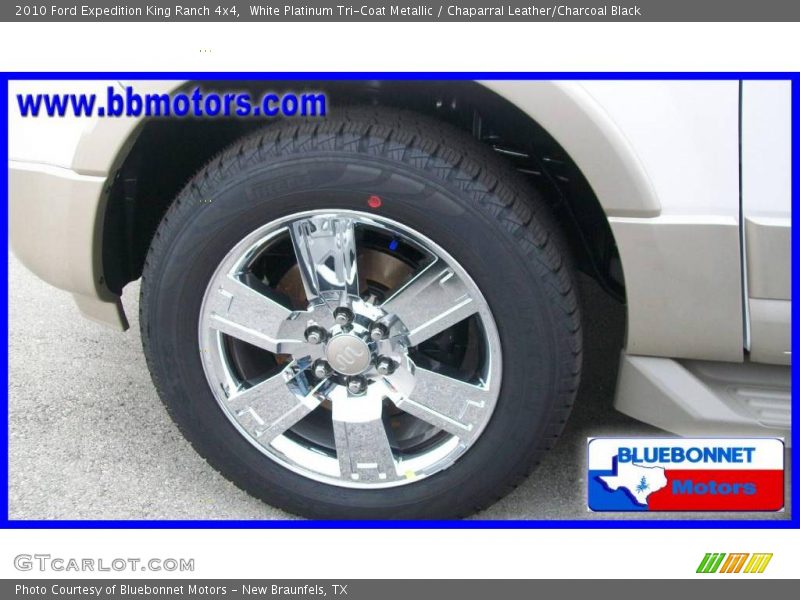 White Platinum Tri-Coat Metallic / Chaparral Leather/Charcoal Black 2010 Ford Expedition King Ranch 4x4