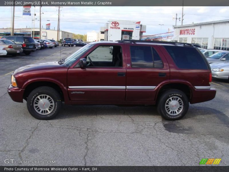 Monterey Maroon Metallic / Graphite 2000 GMC Jimmy SLE 4x4