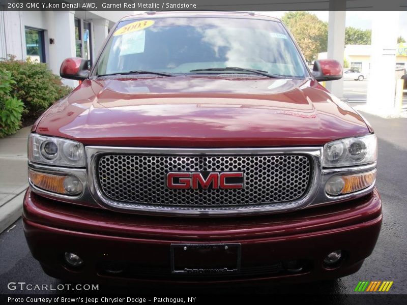 Garnet Red Metallic / Sandstone 2003 GMC Yukon Denali AWD