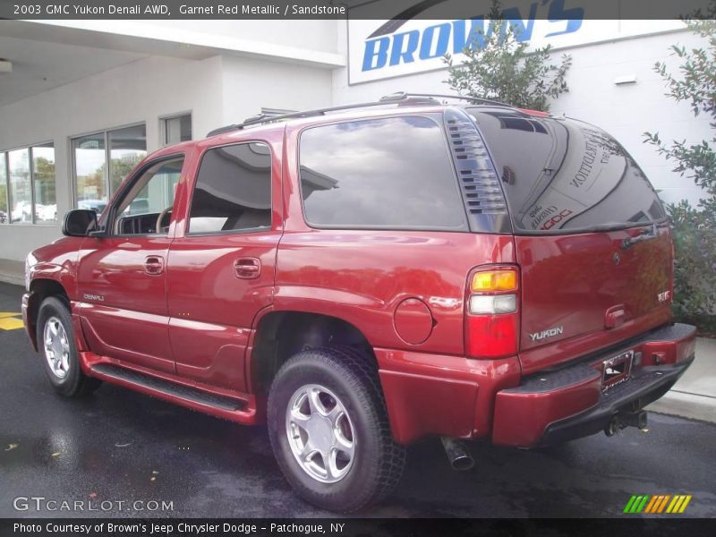 Garnet Red Metallic / Sandstone 2003 GMC Yukon Denali AWD