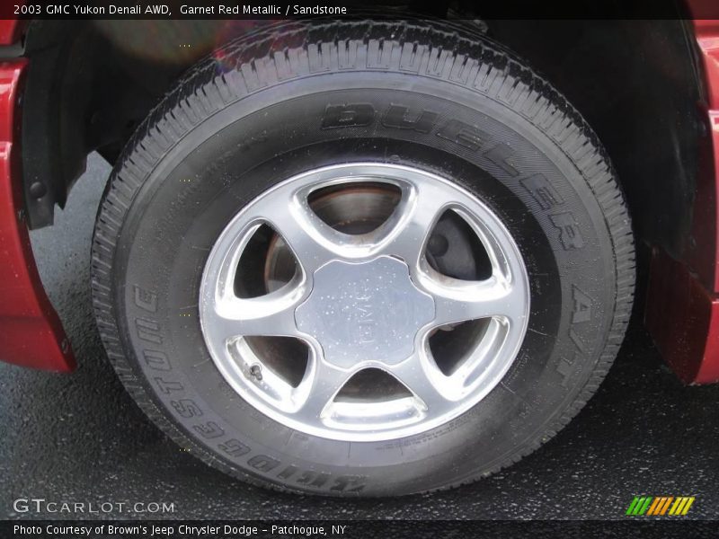 Garnet Red Metallic / Sandstone 2003 GMC Yukon Denali AWD