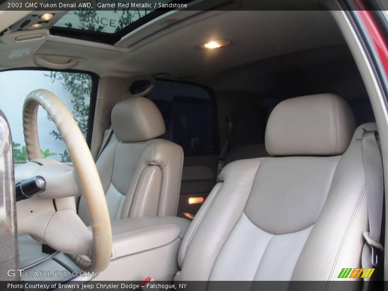 Garnet Red Metallic / Sandstone 2003 GMC Yukon Denali AWD