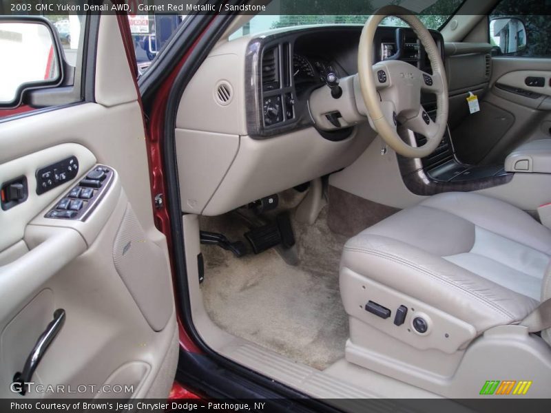 Garnet Red Metallic / Sandstone 2003 GMC Yukon Denali AWD