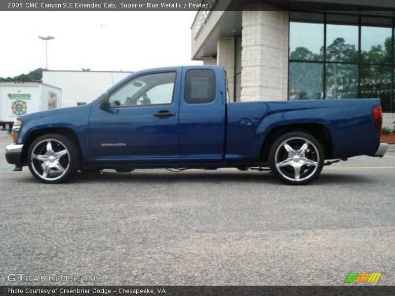 Superior Blue Metallic / Pewter 2005 GMC Canyon SLE Extended Cab