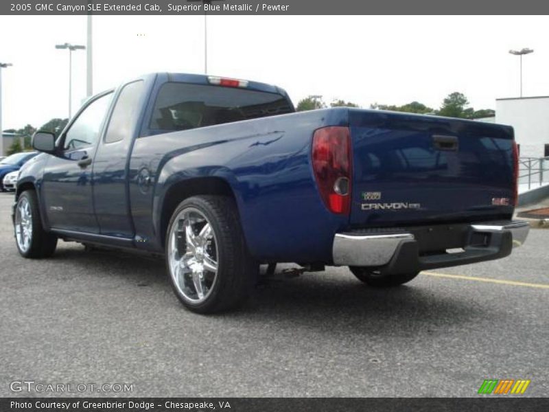 Superior Blue Metallic / Pewter 2005 GMC Canyon SLE Extended Cab