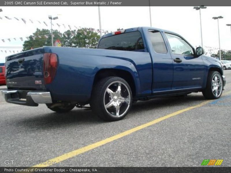 Superior Blue Metallic / Pewter 2005 GMC Canyon SLE Extended Cab