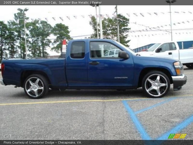 Superior Blue Metallic / Pewter 2005 GMC Canyon SLE Extended Cab