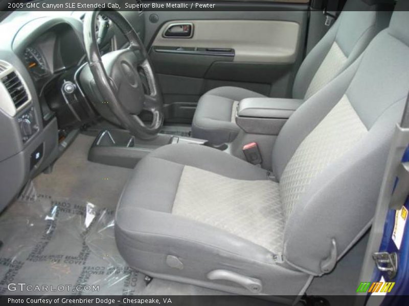 Superior Blue Metallic / Pewter 2005 GMC Canyon SLE Extended Cab