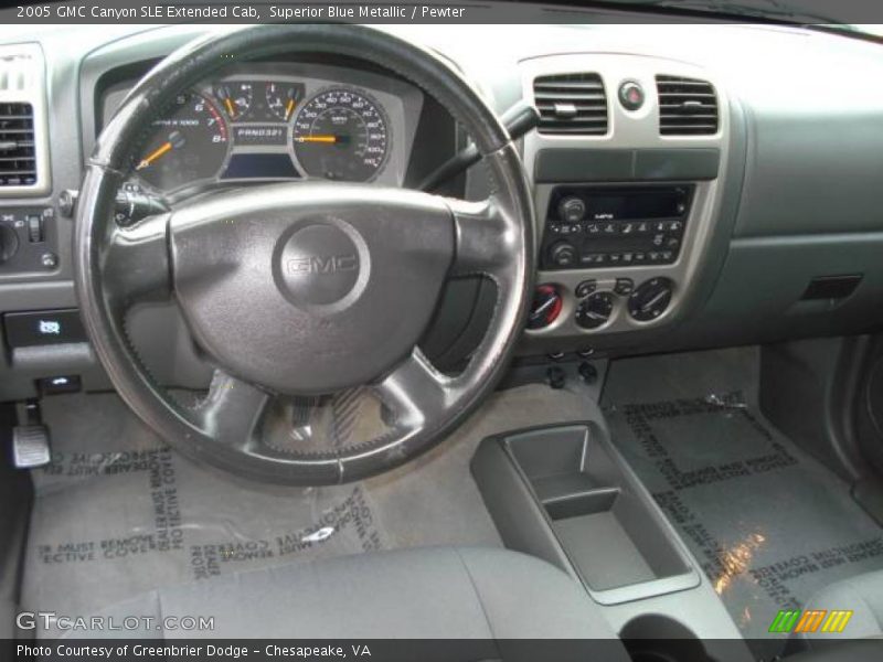 Superior Blue Metallic / Pewter 2005 GMC Canyon SLE Extended Cab