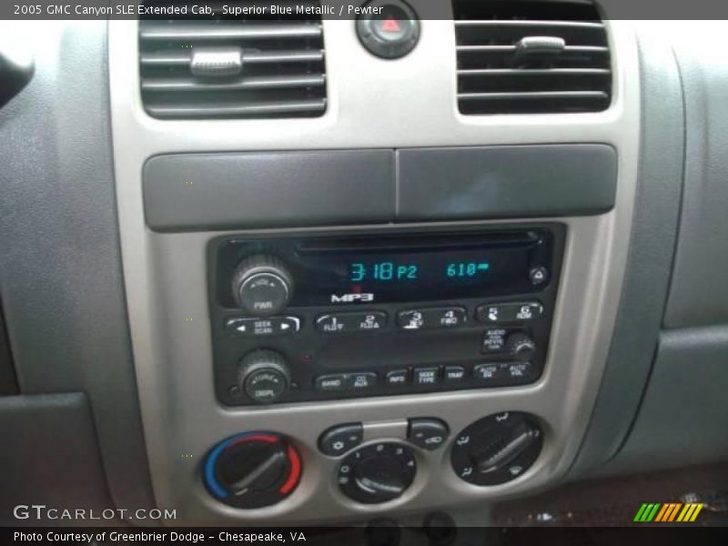Superior Blue Metallic / Pewter 2005 GMC Canyon SLE Extended Cab