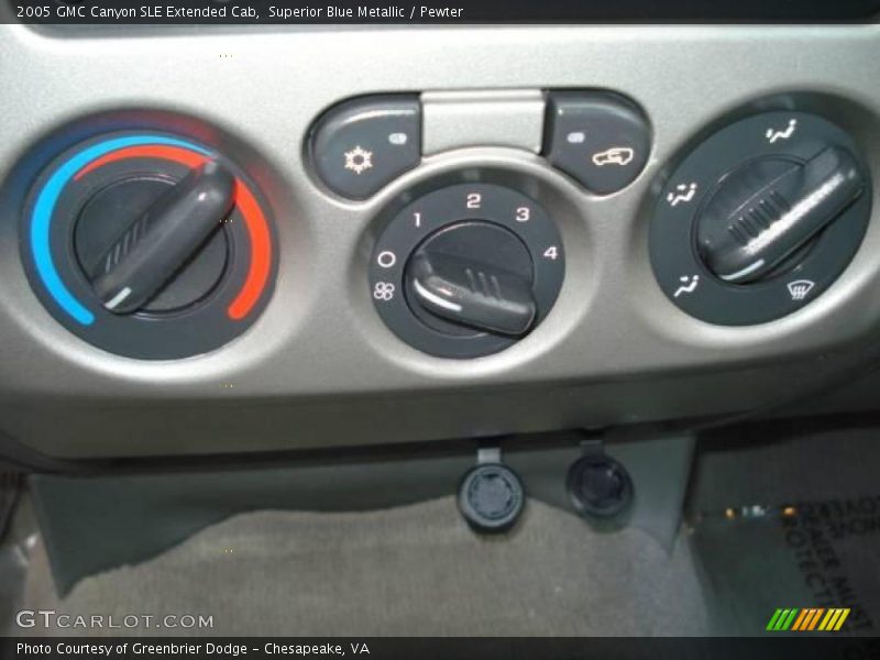 Superior Blue Metallic / Pewter 2005 GMC Canyon SLE Extended Cab