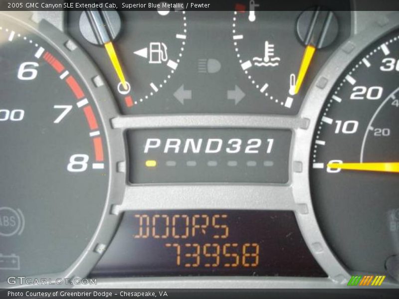 Superior Blue Metallic / Pewter 2005 GMC Canyon SLE Extended Cab