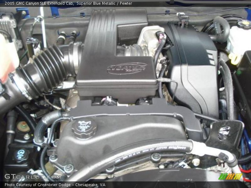 Superior Blue Metallic / Pewter 2005 GMC Canyon SLE Extended Cab