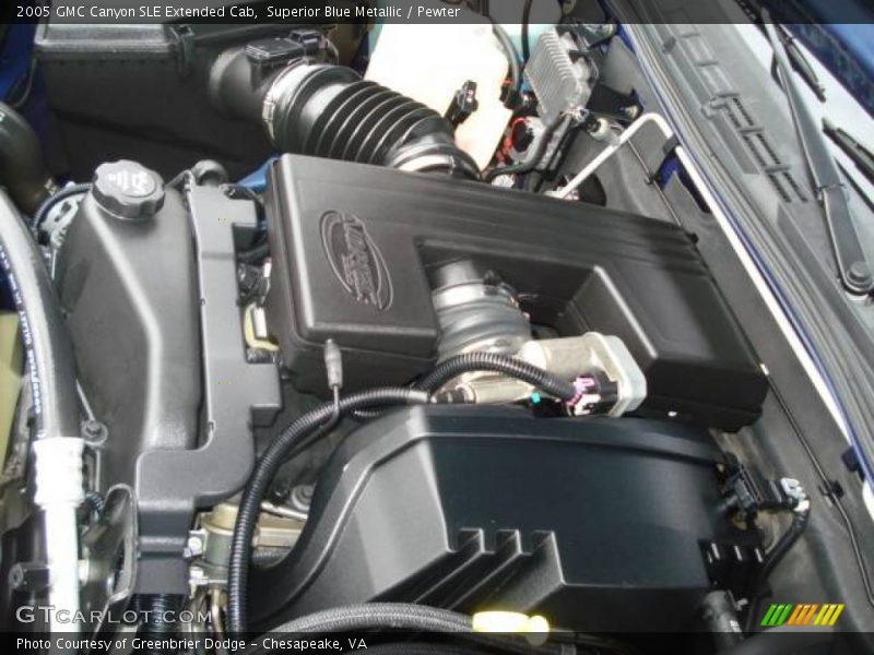 Superior Blue Metallic / Pewter 2005 GMC Canyon SLE Extended Cab