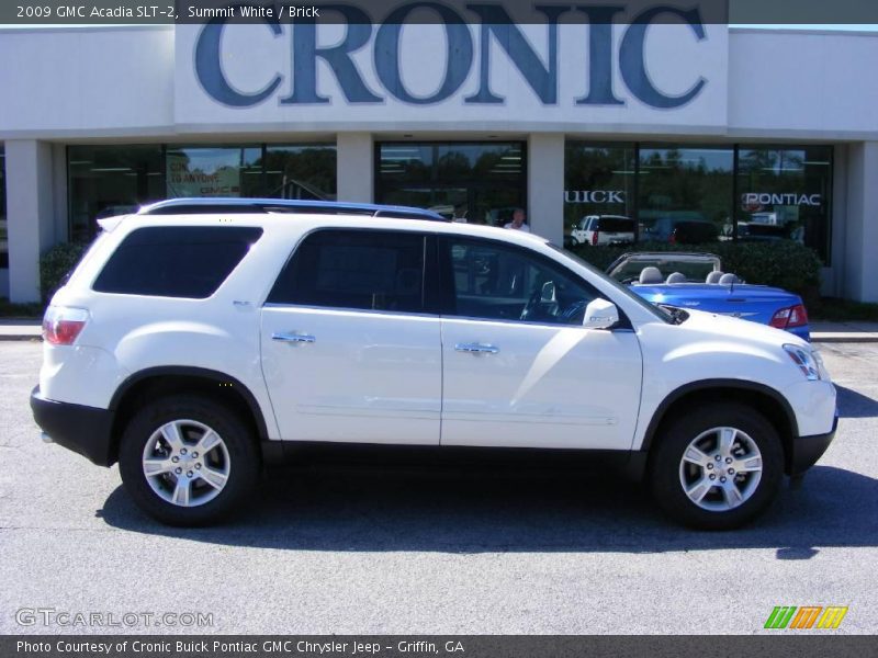 Summit White / Brick 2009 GMC Acadia SLT-2