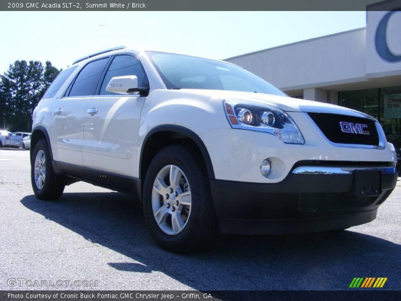 Summit White / Brick 2009 GMC Acadia SLT-2