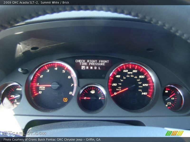 Summit White / Brick 2009 GMC Acadia SLT-2