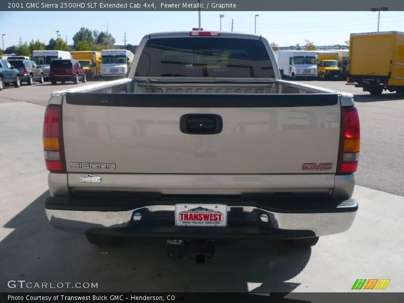 Pewter Metallic / Graphite 2001 GMC Sierra 2500HD SLT Extended Cab 4x4