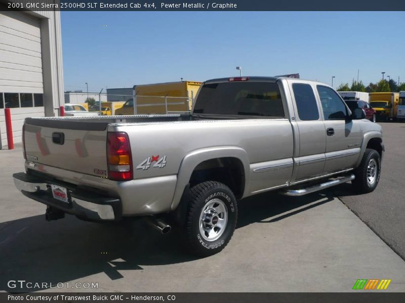 Pewter Metallic / Graphite 2001 GMC Sierra 2500HD SLT Extended Cab 4x4