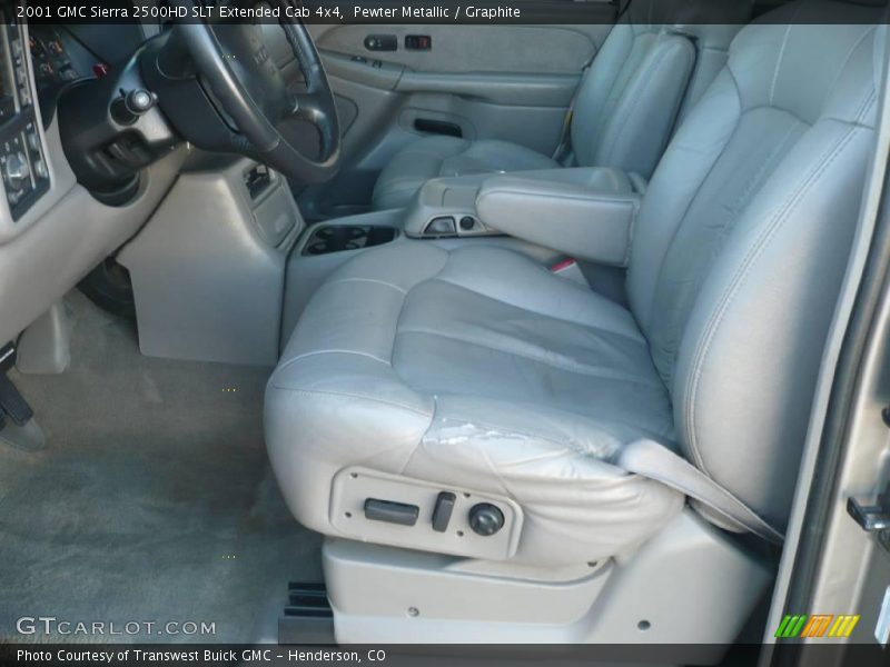 Pewter Metallic / Graphite 2001 GMC Sierra 2500HD SLT Extended Cab 4x4