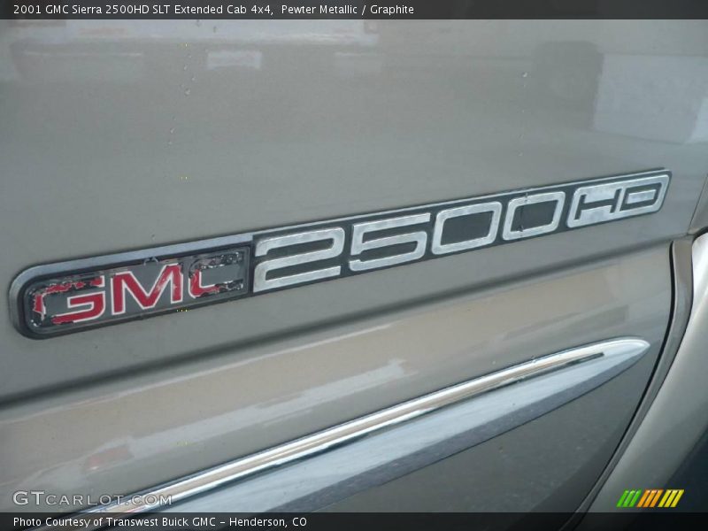 Pewter Metallic / Graphite 2001 GMC Sierra 2500HD SLT Extended Cab 4x4