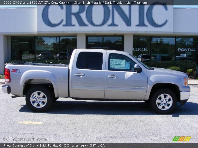 Silver Birch Metallic / Dark Titanium/Light Titanium 2009 GMC Sierra 1500 SLT Z71 Crew Cab 4x4