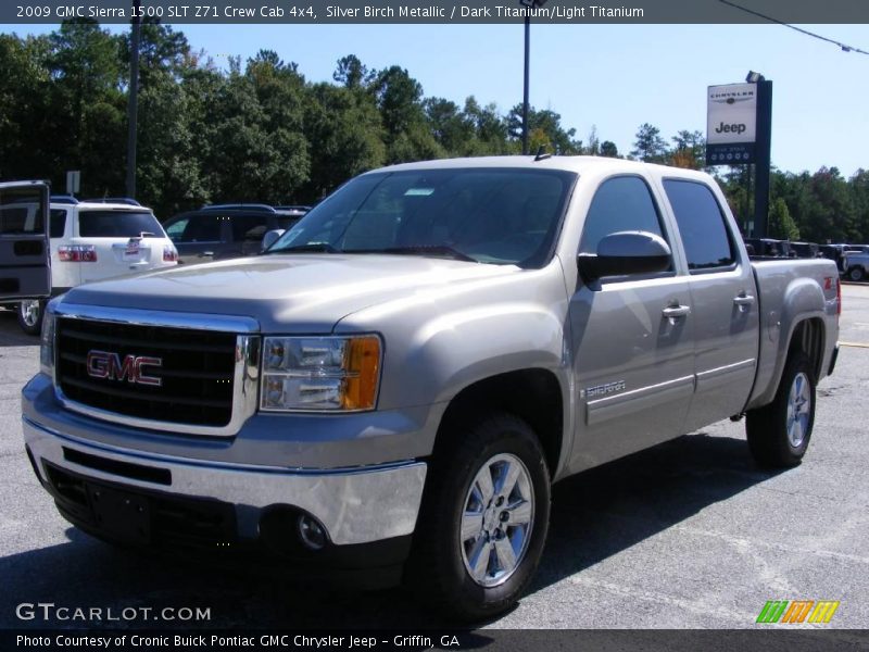 Silver Birch Metallic / Dark Titanium/Light Titanium 2009 GMC Sierra 1500 SLT Z71 Crew Cab 4x4