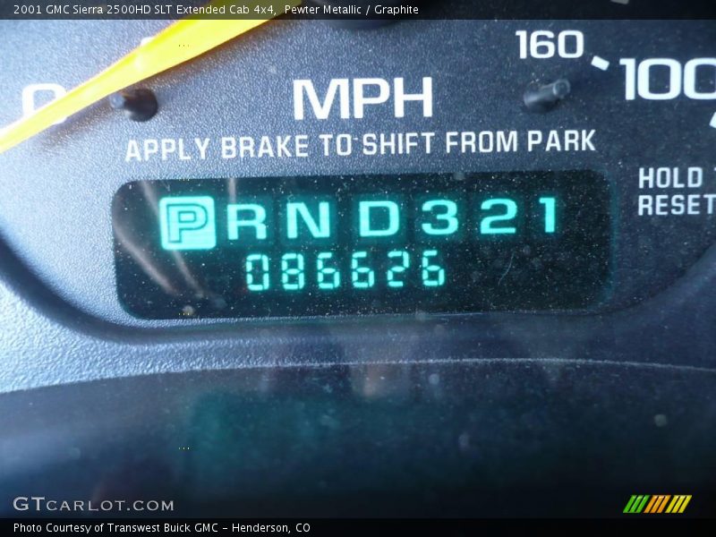 Pewter Metallic / Graphite 2001 GMC Sierra 2500HD SLT Extended Cab 4x4