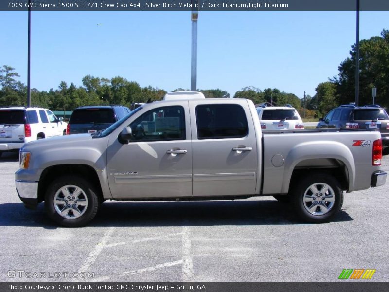 Silver Birch Metallic / Dark Titanium/Light Titanium 2009 GMC Sierra 1500 SLT Z71 Crew Cab 4x4