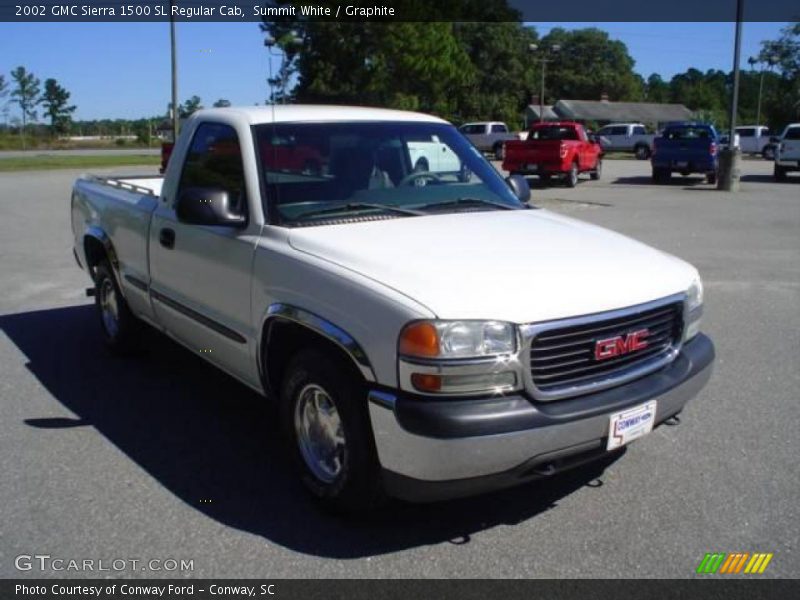 Summit White / Graphite 2002 GMC Sierra 1500 SL Regular Cab