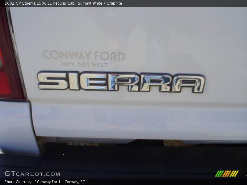 Summit White / Graphite 2002 GMC Sierra 1500 SL Regular Cab
