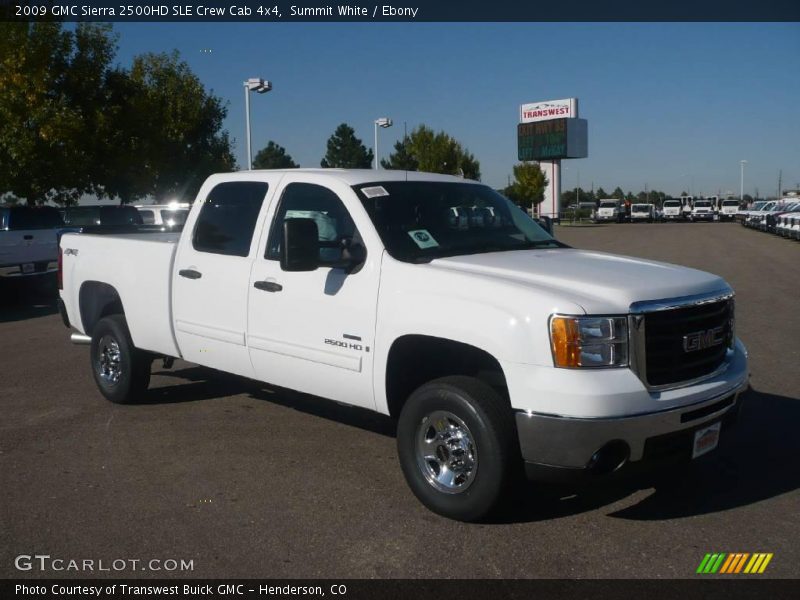 Summit White / Ebony 2009 GMC Sierra 2500HD SLE Crew Cab 4x4