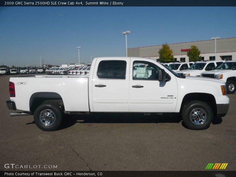 Summit White / Ebony 2009 GMC Sierra 2500HD SLE Crew Cab 4x4