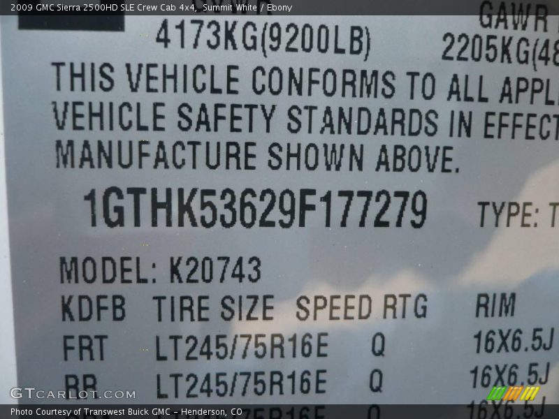 Summit White / Ebony 2009 GMC Sierra 2500HD SLE Crew Cab 4x4