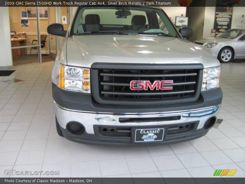 Silver Birch Metallic / Dark Titanium 2009 GMC Sierra 2500HD Work Truck Regular Cab 4x4