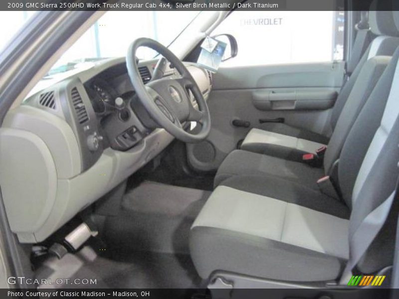 Silver Birch Metallic / Dark Titanium 2009 GMC Sierra 2500HD Work Truck Regular Cab 4x4