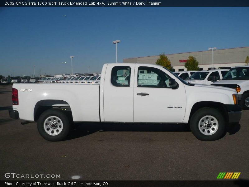 Summit White / Dark Titanium 2009 GMC Sierra 1500 Work Truck Extended Cab 4x4