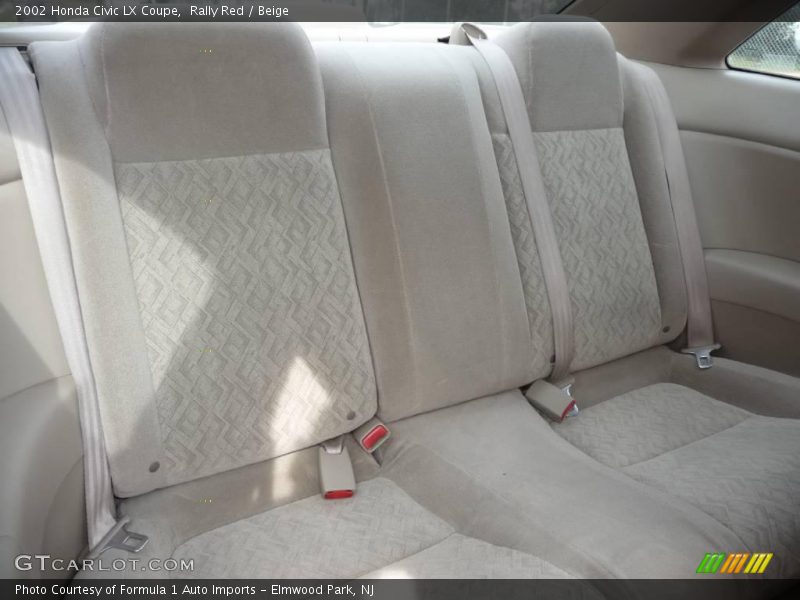 Rally Red / Beige 2002 Honda Civic LX Coupe
