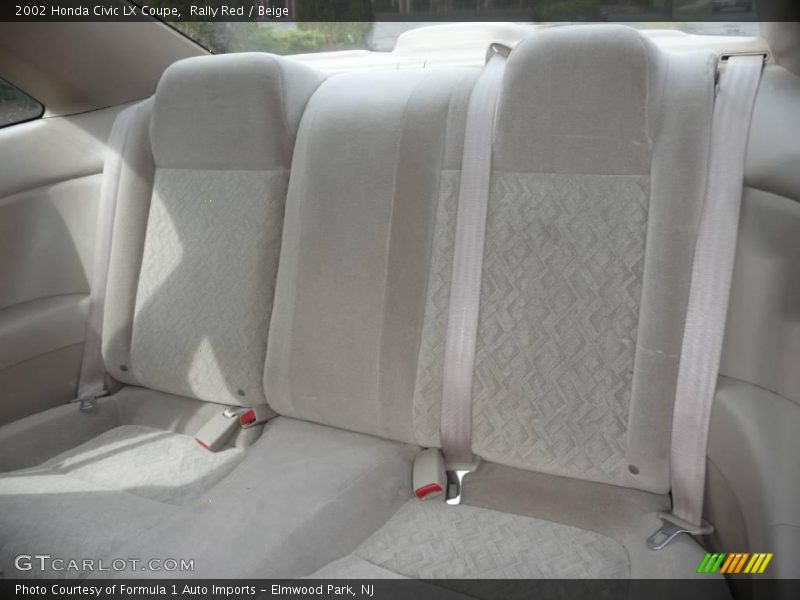 Rally Red / Beige 2002 Honda Civic LX Coupe