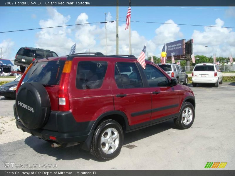 Chianti Red Pearl / Saddle 2002 Honda CR-V LX